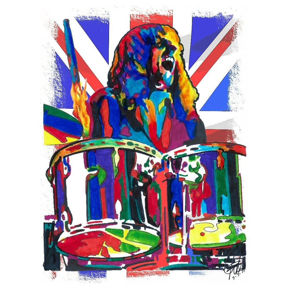 Alan White Yes Drums Progressive Rock Music Poster Print Wall Art 18x24